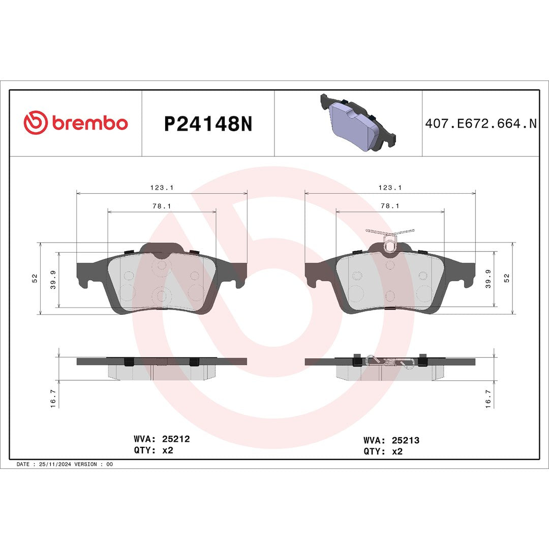 Brembo P24148n Brake Pad||p24148n_Drw.Jpg||89||brmp24148n||1755126
