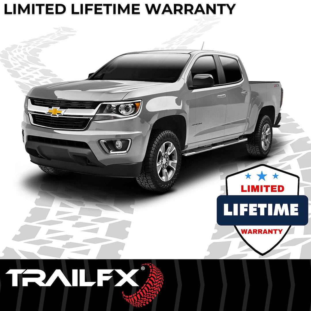 Product of TrailFX A4010S TFX 4" Trapezoid Side Steps Nerf Bar With Surface Steps