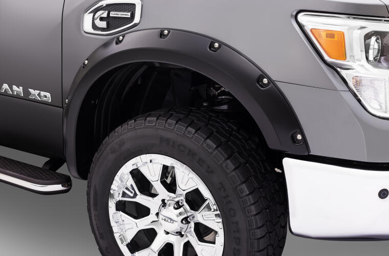 Product of Bushwacker 70907-02 Pocket Style/ Exposed Fasteners Black Fender Flare - Set Of 4