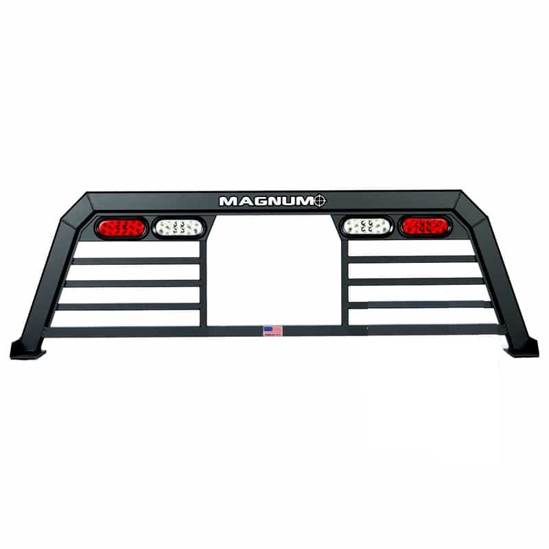 Product of Magnum Truck Racks 217LW Bolt-On Black Matte Powder Coated Louvered Headache Rack