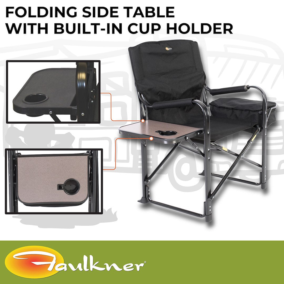Faulkner 49580 Camping Chair||flk_49580_El Capitan Director Chair_Black_B2c_7.Jpg||91||flk49580||1608957
