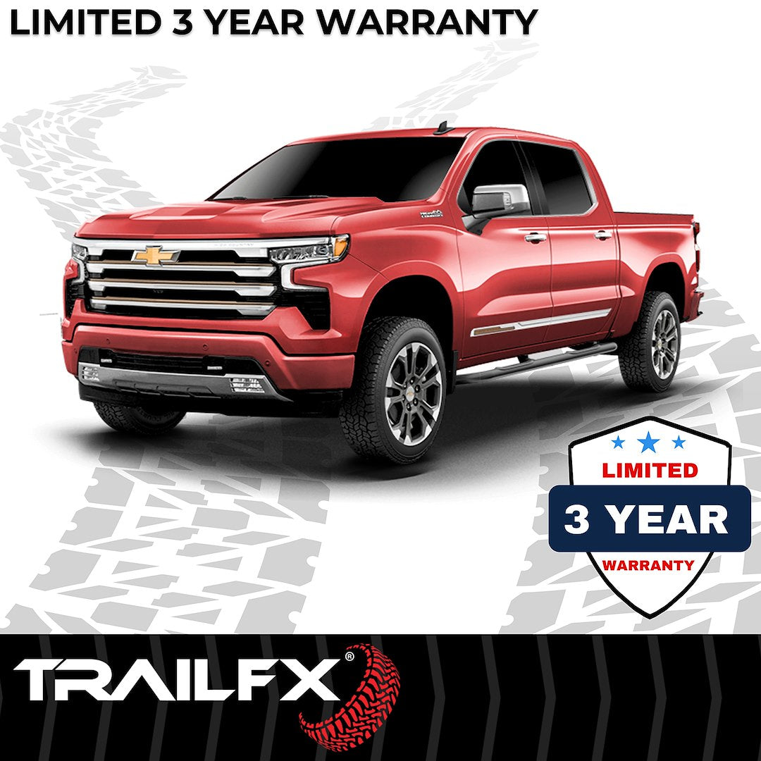 Product of TrailFX A0030B TFX Round Tube Side Steps Nerf Bar With Surface Steps