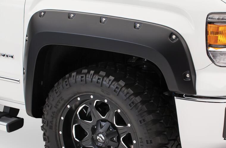 Product of Bushwacker 40974-02 Pocket Style/ Exposed Fasteners Black Fender Flare - Set Of 4