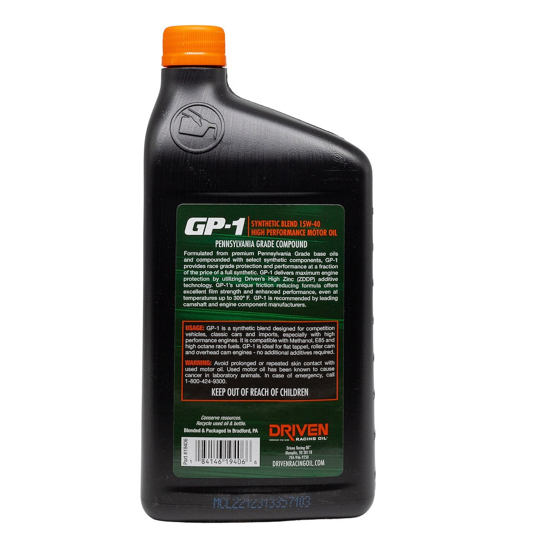 Driven Racing Oil/ Joe Gibbs 19406 Oil||19406-Gp115w40syn-Backcopy.Jpg||86||j4019406||1725666