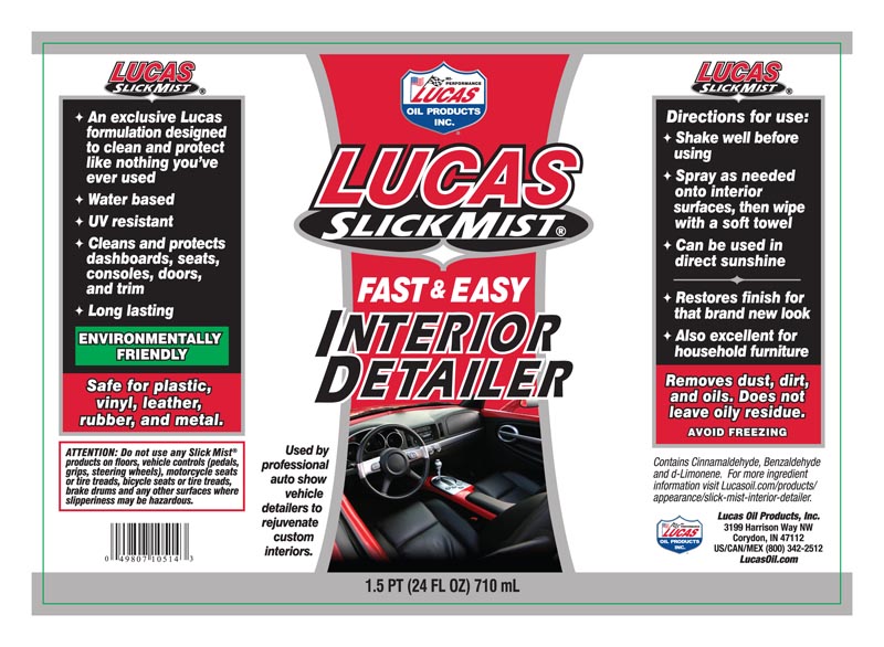 Product of Lucas Oil 10514 Interior Cleaner