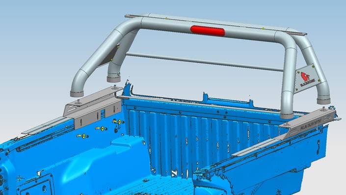 Product of Black Horse Offroad RB002SS Tubular Polished Steel Truck Bed Bar