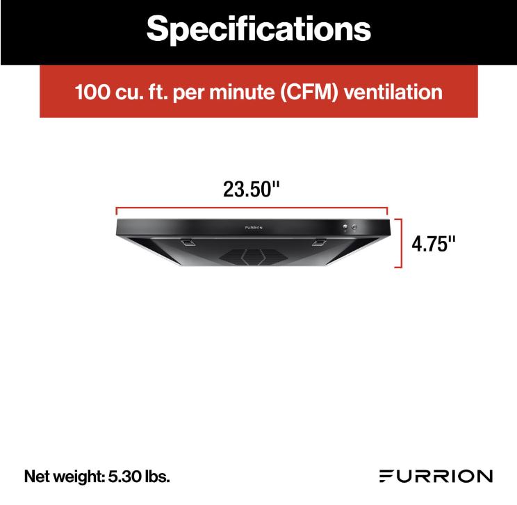 Product of Furrion Llc Fho23sacr-Bl Stove Vent Hood