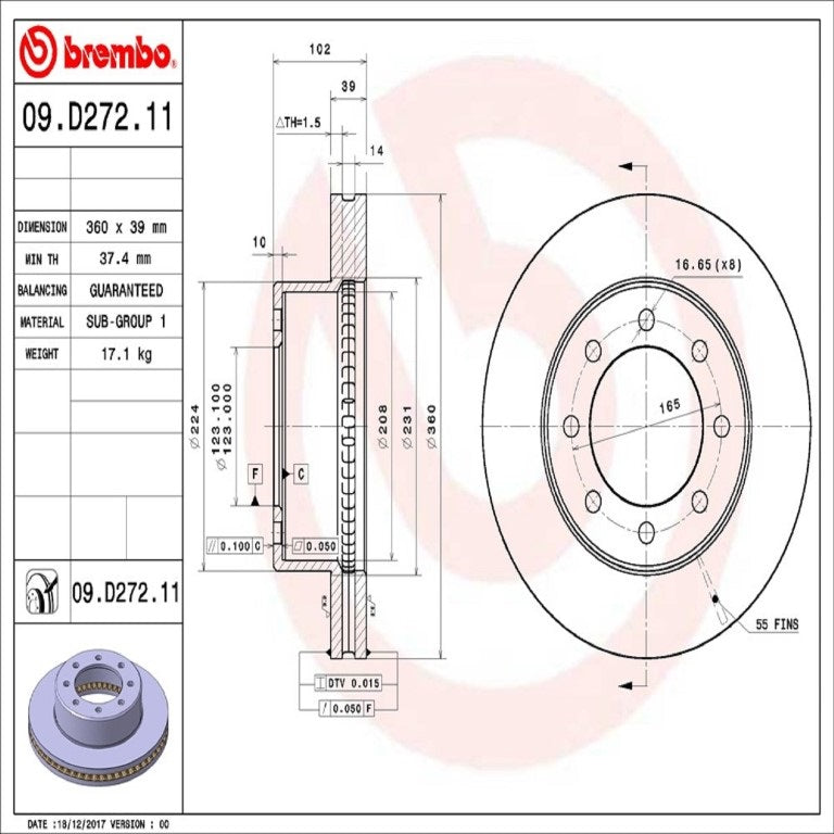 Brembo 09d27210c02 Brake Rotor||09.D272.10-D.Jpg||85||brm09d27210||1653800