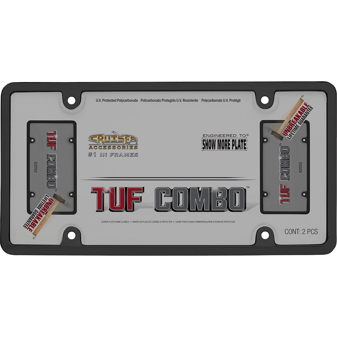 Cruiser 62052 License Plate Frame||62052_P01-Tuf-Combo_Black_Smoke-Inpack.Jpg||86||c3462052||1113562