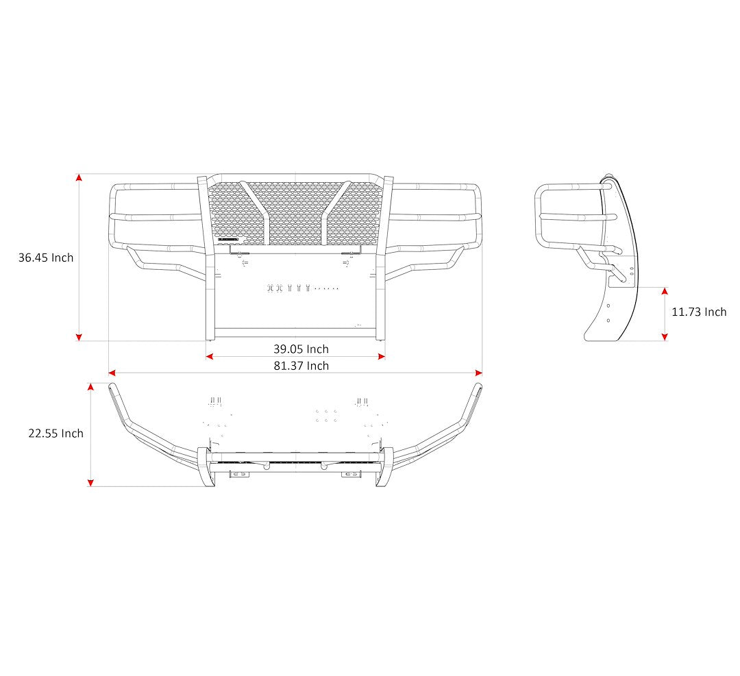 Black Horse Offroad Ru-Chsi14-B-Plfb Grille Guard||ru-Chsi14-B-Plfb_10.Jpg||95||blkhsi14bplfb||2238555