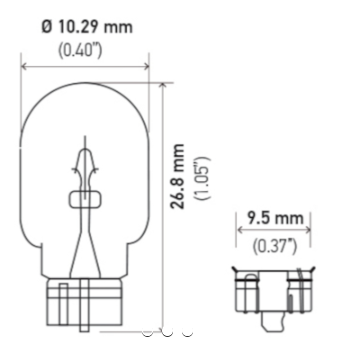 Hella 2845 Multi Purpose Light Bulb||2845_Dia.Png||87||h572845||2215954