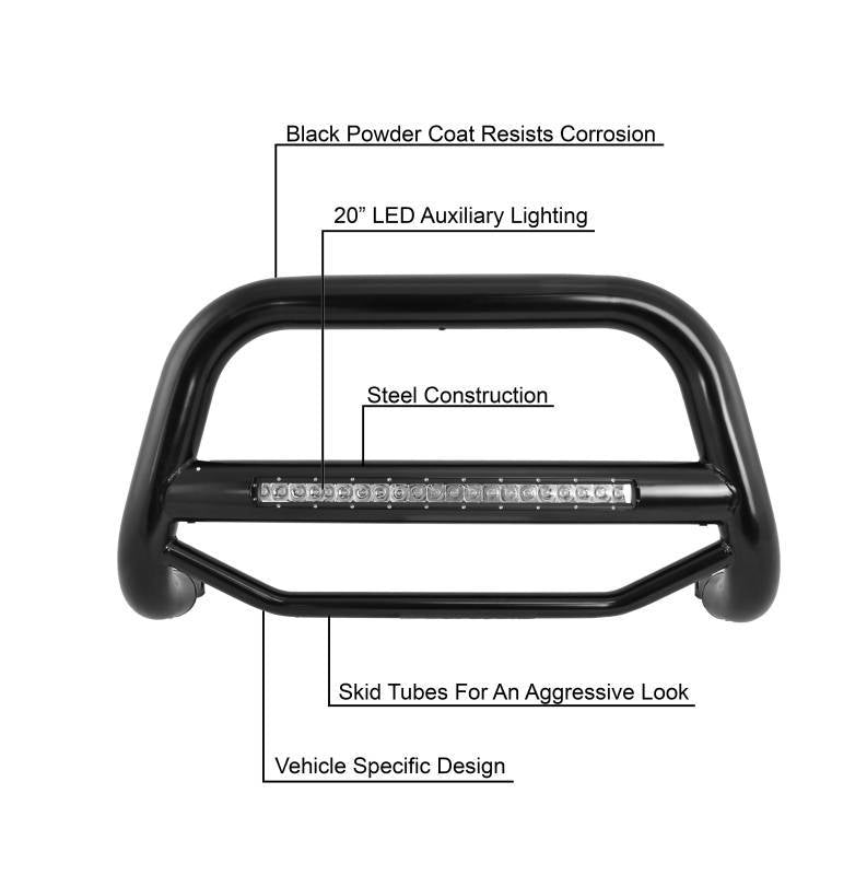 Black Horse Offroad Mab-Nia1702b Bull Bar||||88||blkabnia1702b||2007506