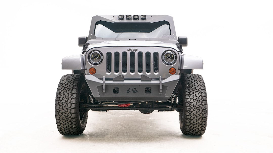 Product of Fab Fours JK07-B1951-1 Stubby Series Steel Powder Coated Bumper