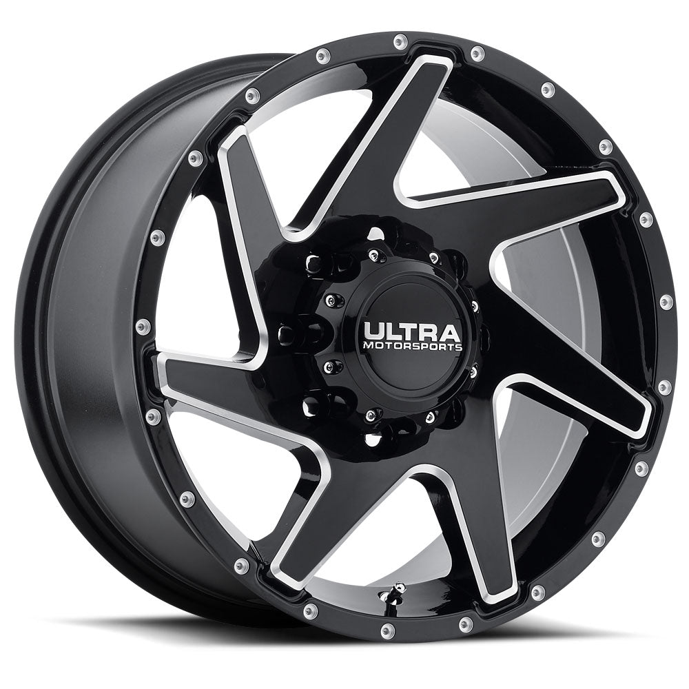 Product of Ultra Wheel 20x10 Black With Natural Accents Wheel - 8x6.50 Bolt Pattern