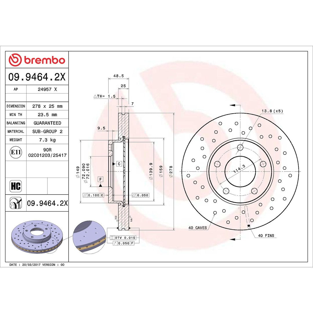 Brembo 0994642xc02 Brake Rotor||0994642xc02_1.Jpg||86||brm994642xc02||1684444