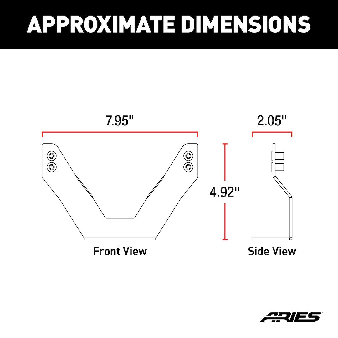 Aries 35-0000 License Plate Bracket||35-0000_3008x1990_Ca.Jpg||86||a1s350000||1285190