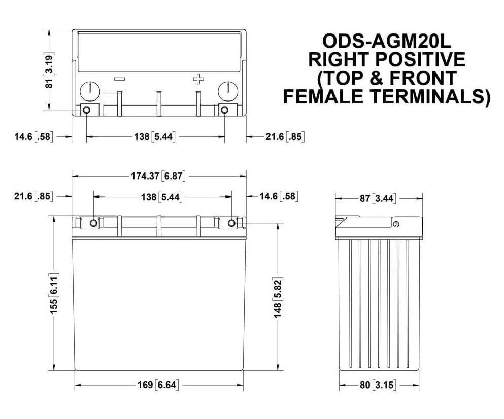 Product of Odyssey Battery Ods-Agm20l Battery