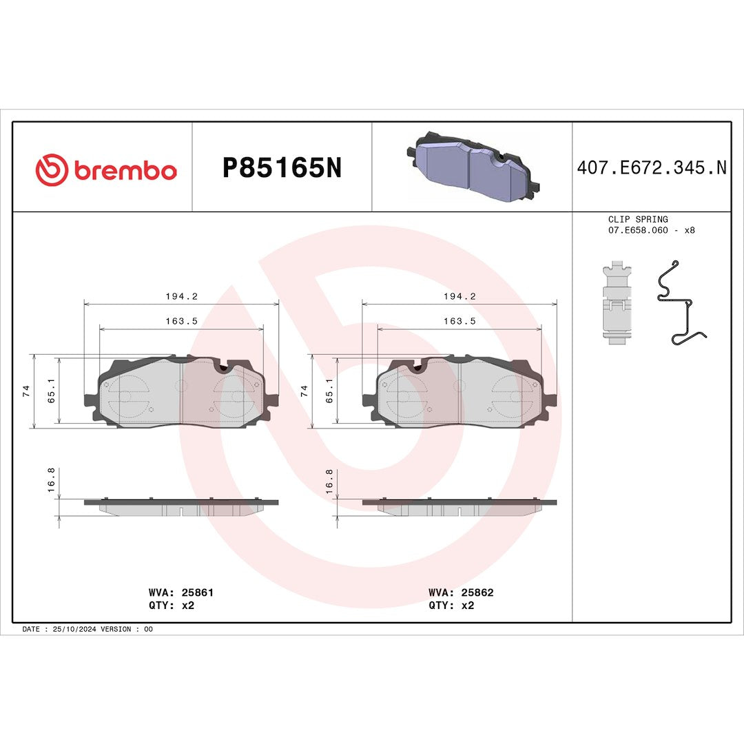 Brembo P85165n Brake Pad||p85165n_Drw.Jpg||91||brmp85165n||1754677
