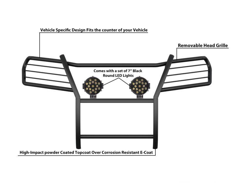 Black Horse Offroad 17h01ma-Plb Grille Guard||17h01ma-Plb_8.Jpeg||92||blk17h01maplb||2237524