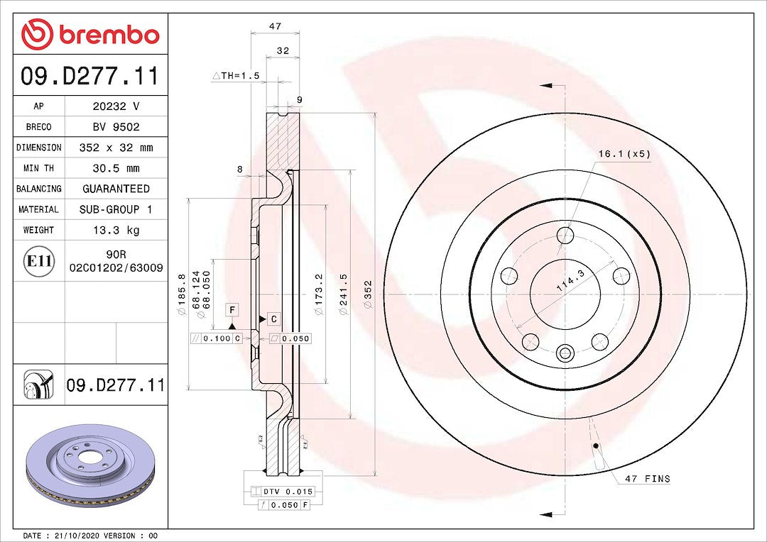 Brembo 09d27711c02 Brake Rotor||09d27711c02_4.Jpg||89||brm09d27711||1684347
