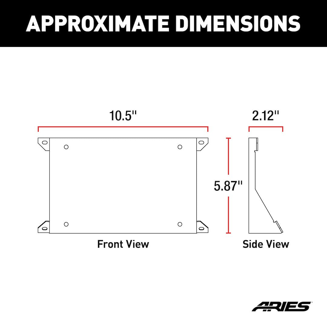 Product of Aries 2169000 License Plate Bracket