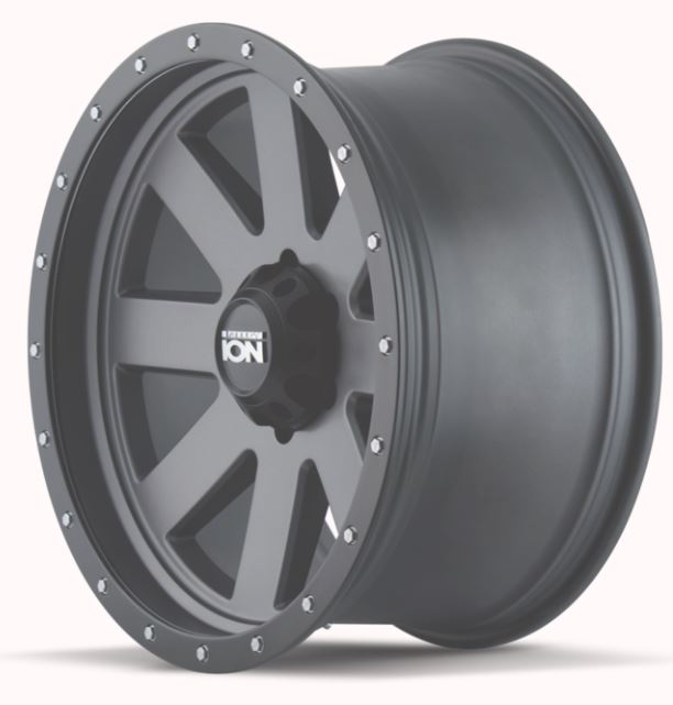 Product of ION Wheels 17x8.5 Gun Metal With Black Bead Lock Ring Wheel - 5x5.00 Bolt Pattern
