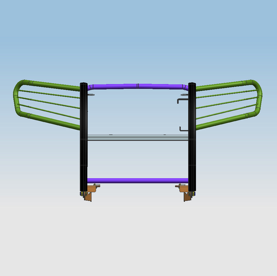 Product of Black Horse Offroad 17H151402MA Grille Guard Modular Black Semi-Gloss Powder Coated