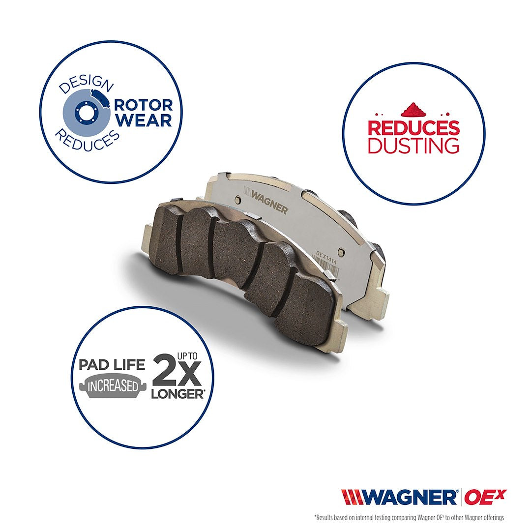 Wagner Brakes Oex802m Brake Pad||design Reduces Rotor Wear.Jpg||86||w66oex802m||2222329