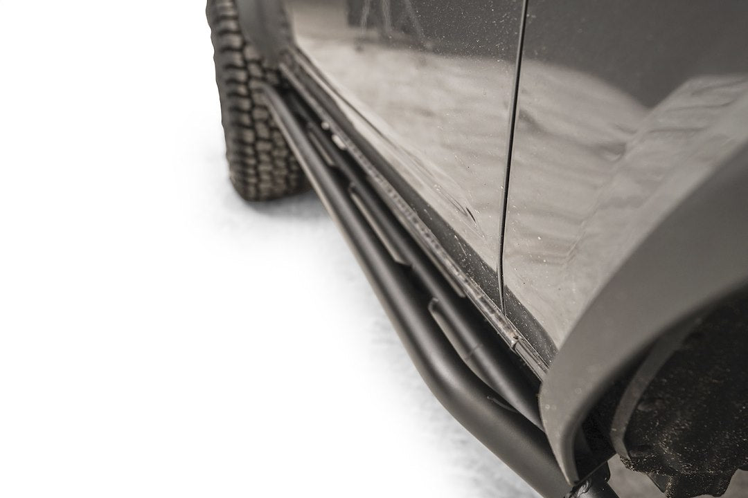 Product of Fab Fours FB21-G5251-1 Black Steel Tube Rocker Panel Guard