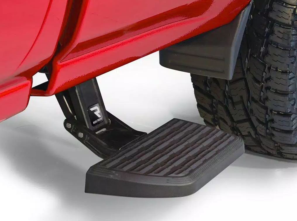 Product of Amp Research 75406-01A Black Powder Coated Aluminum Truck Step