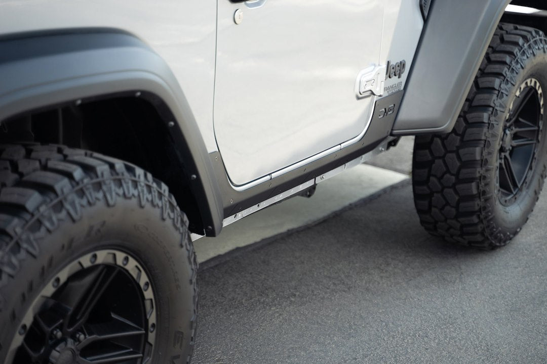 Dv8 Offroad Srjl-29 Rocker Panel Guard||2018-2023-Jeep-Wrangler-Jl-2-Door-Rock-Skins_Installed-04.Jpg||94||dv8srjl29||1629327