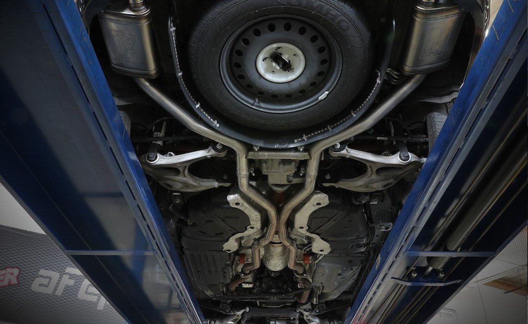 Product of Advanced FLOW Engineering 49-32086-P Mach Force XP Cat Back System Dual Exhaust System Kit