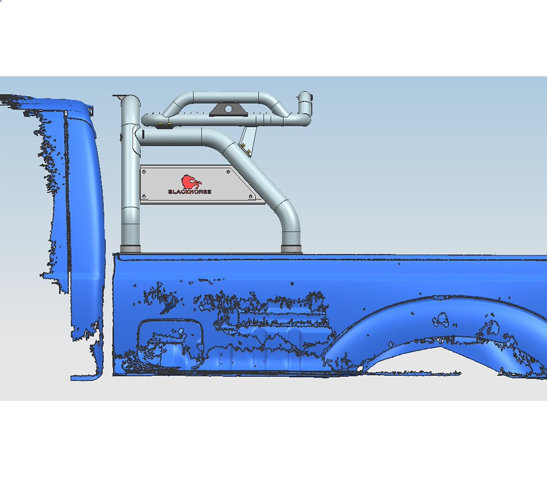 Product of Black Horse Offroad RB-BA1B Tubular Powder Coated Steel Truck Bed Bar