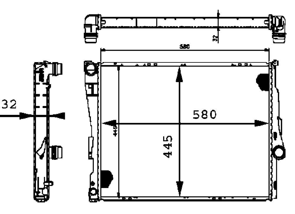 Mahle/ Clevite Cr 458 000p Radiator||cr 458 000p_5.Jpg||90||m25cr458000p||2107892