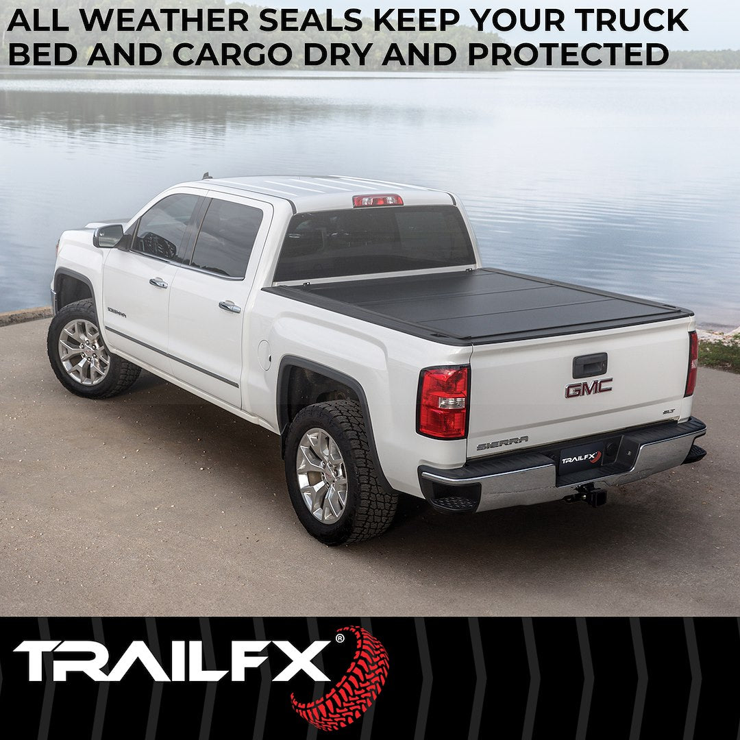Product of TrailFX TFX Premium Flush Tri-Fold Hard Folding TFX3712 Tonneau Cover