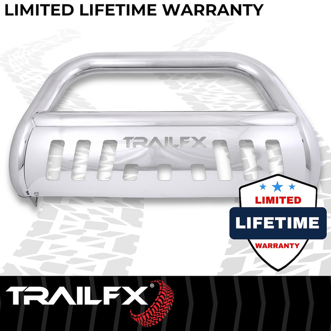 Product of TrailFX 8923342 Bull Bar Polished 3 Inch Yes with skid plate