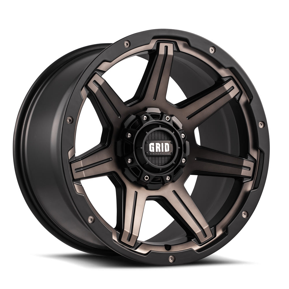 Product of Grid Wheels 20x10 Black With Metallic Dust Face Wheel - Not Applicable Bolt Pattern