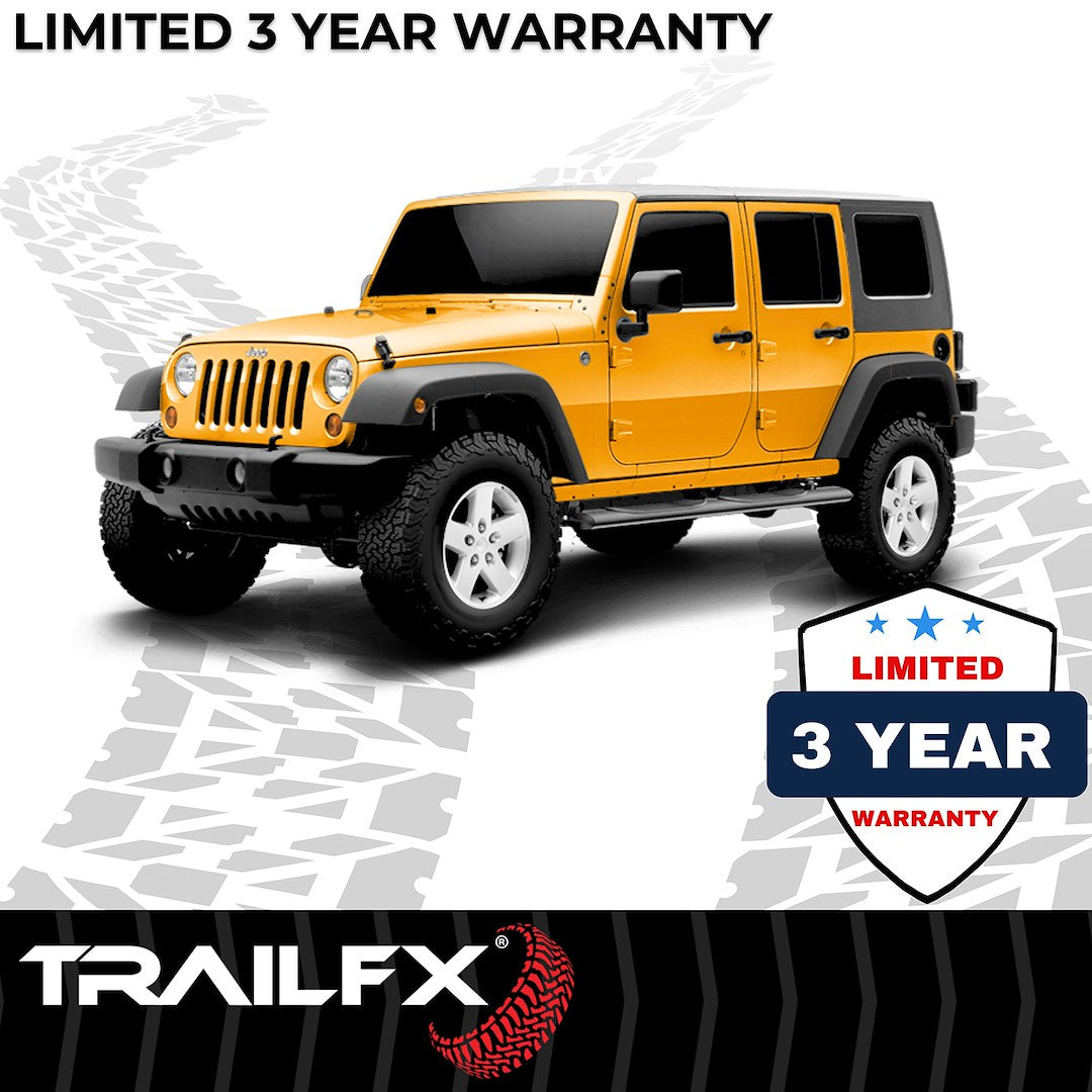 Product of TrailFX A1510B TFX 4" Oval Tube Side Steps Nerf Bar With Surface Steps