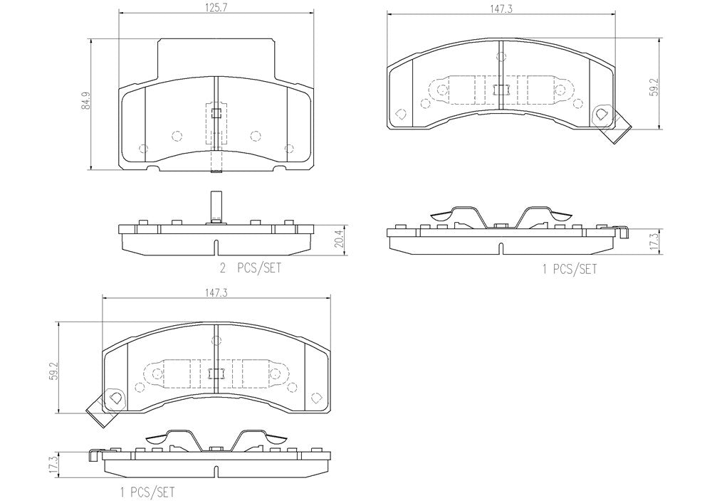 Product of Brembo P59061N Brake Pad - Set Of 4