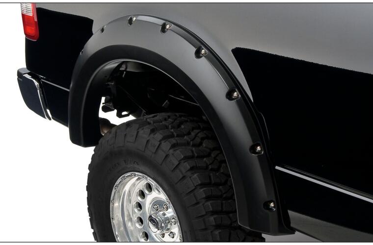 Product of Bushwacker 20916-02 Pocket Style/ Exposed Fasteners Black Fender Flare - Set Of 4