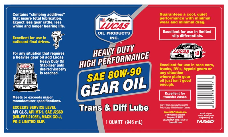 Lucas Oil 10043 Gear Oil||10043_1.Jpg||86||l4410043||883255