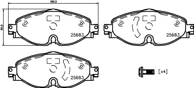 Product of Brembo P85147 Brake Pad - Set Of 4