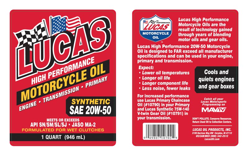 Product of Lucas Oil 10702 Oil