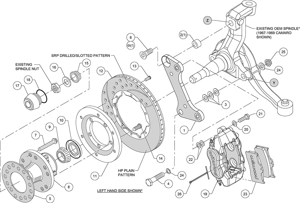 Wilwood Brakes 140-10996-D Brake Conversion Kit||||87||w6414010996d||1925025