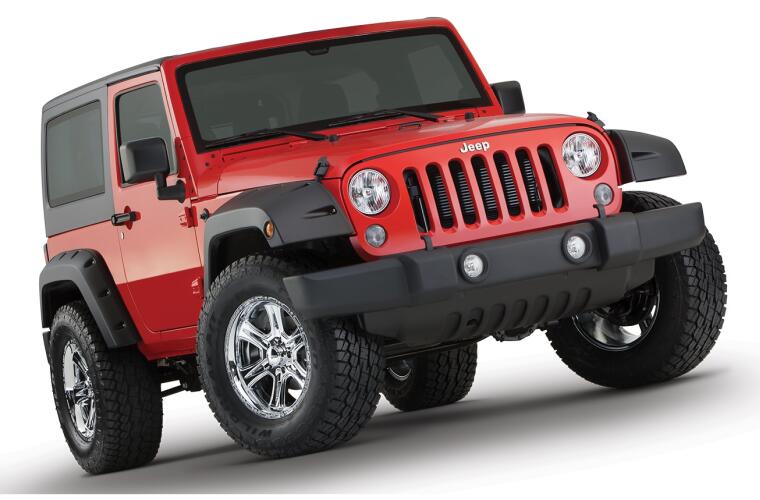 Product of Bushwacker 10077-02 Pocket Style/ Exposed Fasteners Black Fender Flare - Set Of 2