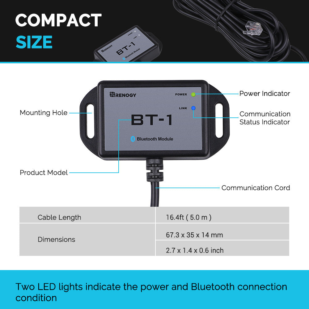 Renogy Rcm-Bt1-G2-Us Bluetooth Interface Module||rcm-Bt1-G2-Us_1.Jpg||86||ren9714415||2259488