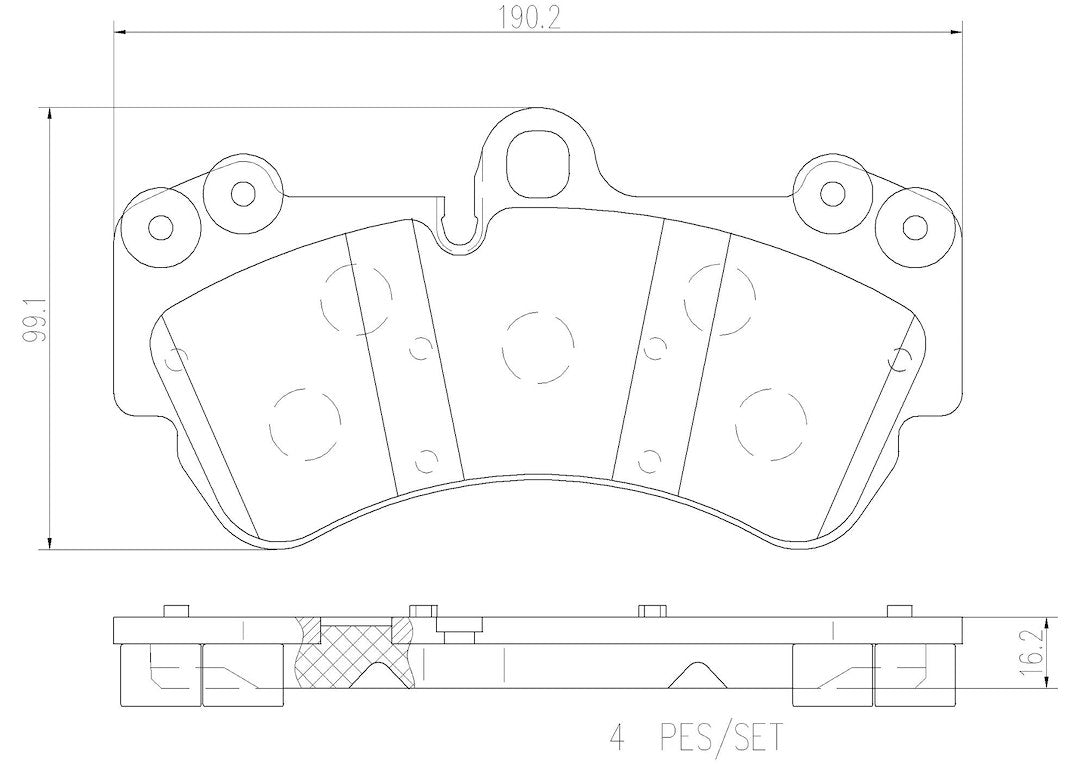 Product of Brembo P85069N Brake Pad - Set Of 4