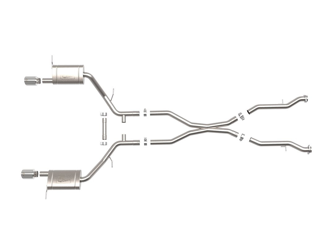 Product of Advanced FLOW Engineering 49-32086-P Mach Force XP Cat Back System Dual Exhaust System Kit