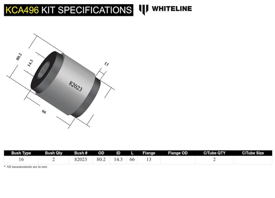 Product of Whiteline Kca496 Control Arm Bushing
