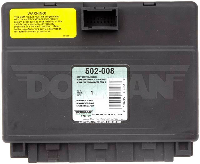 Dorman (Oe Solutions) 502-008 Body Control Module||502-008.Jpg||85||d18502008||1307090